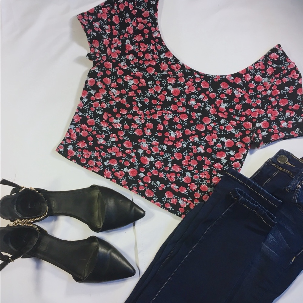 H&M Floral Crop Top